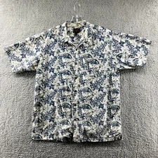 Route 66 Hawaiian Shirt Mens Large Vintage Short Sleeve Button Up Vtg