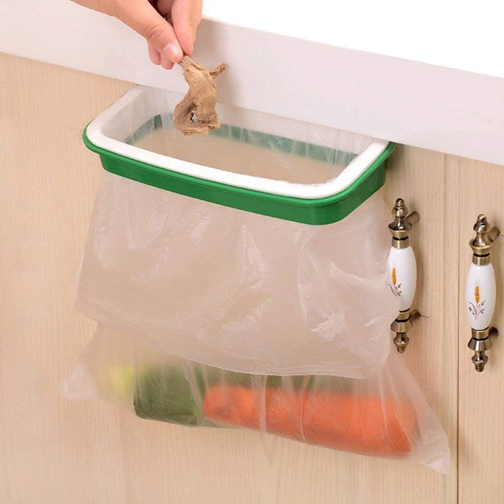 over the Cabinet Plastic Trash Bag Holder for Kitchen, under Sink Trash Can, Gro