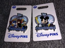 Disney Parks Kingdom Hearts Video Game Mickey sora  Donald Goofy OE 2 Pin Set