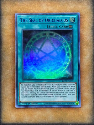 seal of orichalcos card sleeves Yugioh The Seal of Orichalcos DLCS-EN137 Ultra Rare 1st Ed BLUE NM