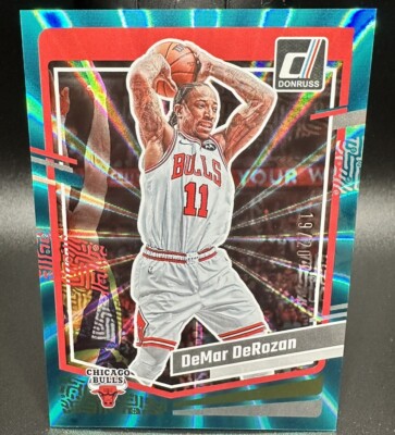 DeMar DeRozan 2023-24 Donruss Teal Laser Holo SSP 19/20 Bulls     #20