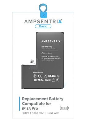 ihakenApple iPhone 13 Pro バッテリー100% Replacement Battery Compatible For iPhone 13 Pro (AmpSentrix Basic