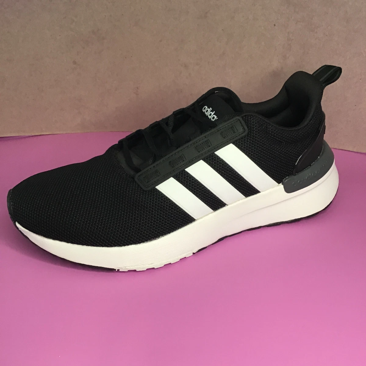 Cayo Locomotora reaccionar Zapatillas de Correr Adidas RACER TR21 TALLA 9,5 ANCHAS para Hombre  Negras/Blancas 194828542375 | eBay