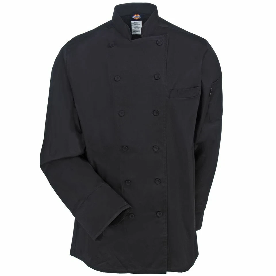NWT DICKIES WOMEN'S EXECUTIVE CHEF COAT IN BLACK DC413 - Image 3 of 4