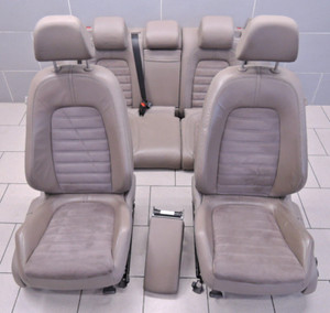 VW PASSAT 3C Kombi AUSSTATTUNG SITZ RÜCKSITZBANK Leder Alcantara Beige SET KQ173