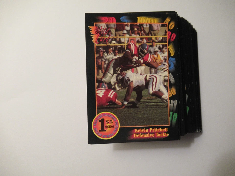 Pick From List 1991 Wild Card Football, Collegiate,  5 10 Stripe Pls Read(40%4+) - Image 2 of 2