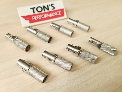 Vintage Style Spark Plug Wire Straight Knurled Rajah Connectors 7mm Set