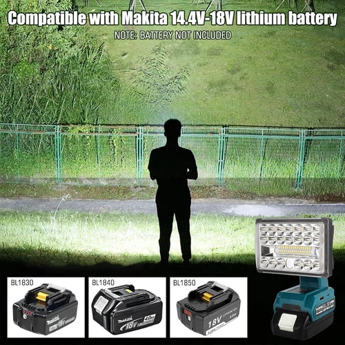 2000LM Cordless LED Work Light Flashlights for Ryobi 18v Battery Floodlight - Picture 5 of 27