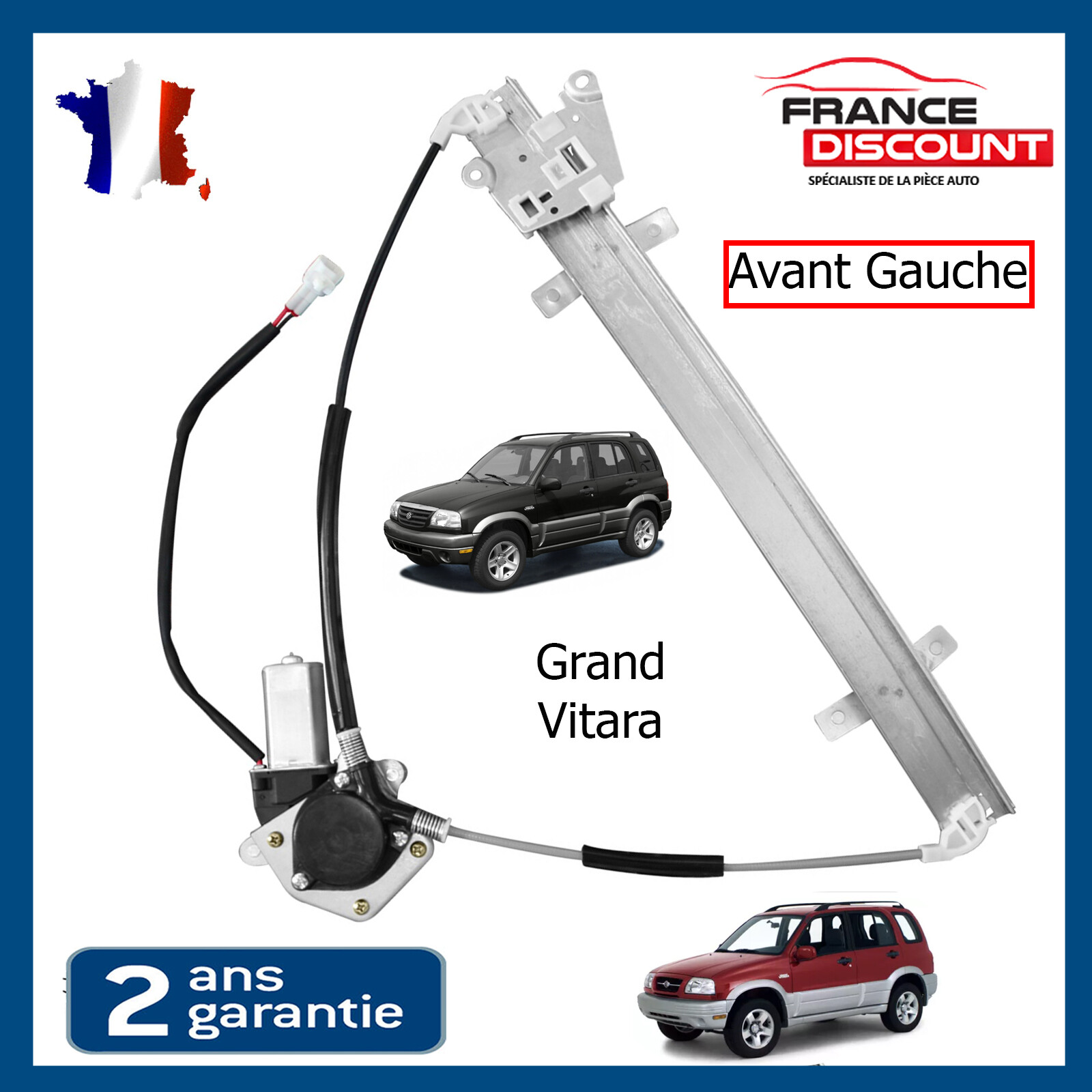 Mécanisme lève-vitre avant gauche électrique Suzuki Grand Vitara 83402-65D10 conducteur