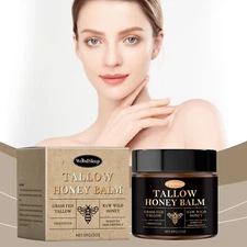 Tallow and Honey Balm for Face, Beef Tallow for Skin, Moisturizer with 100% O