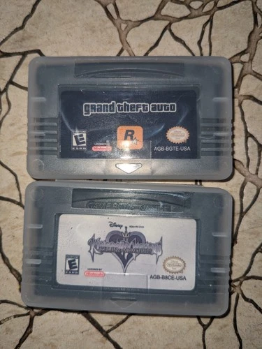 Grand Theft Auto & Kingdom Hearts Chain of Memories Gameboy Game Boy Advance