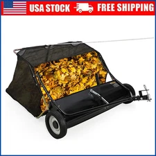 48" Lawn Sweeper Tow Behind Grass Sweeper Tow Behind for Leaf Grass Lawn Yard