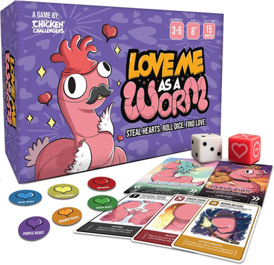Love Me as a Worm   Hilarious Dice-Rolling Card Game for Families, Parties & Gam