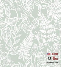 Peel and Stick Wallpaper - Sage Green and White Contact Paper - Peel and Stick