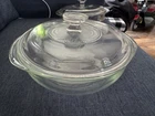 Vintage Pyrex #024 Clear Casserole Dish With Lid