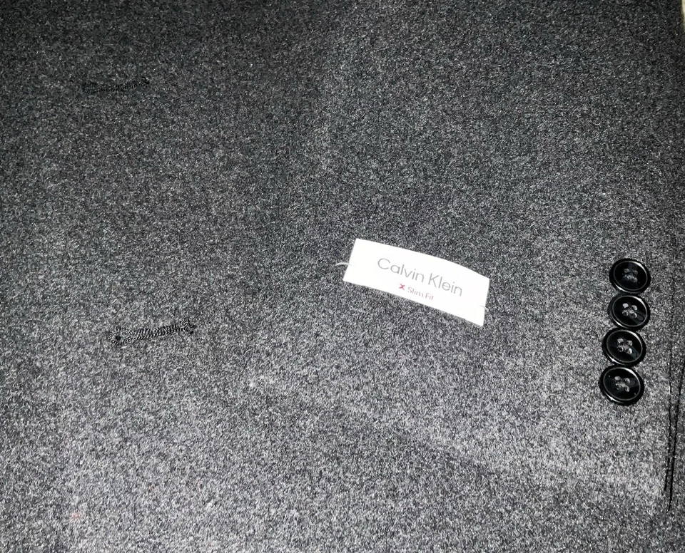 Tela de lana de lujo Super 120s de 4,44 yardas adecuada a rayas gris pizarra de 9 oz 160" BTP Foto 2 de 4