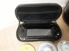 Sony PSP 1003 Black Console charger case 12 Games  Bundle Tested Working