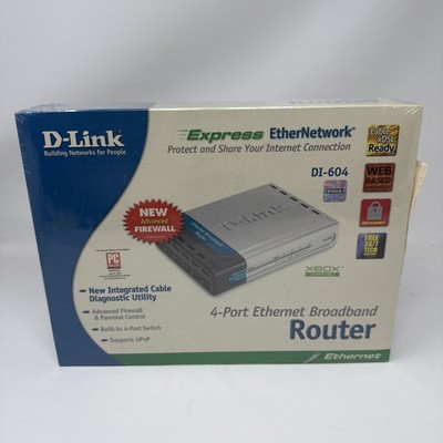 D-Link DI-604 4-Port Ethernet Network Router (Brand New | VTG | Factory Sealed)