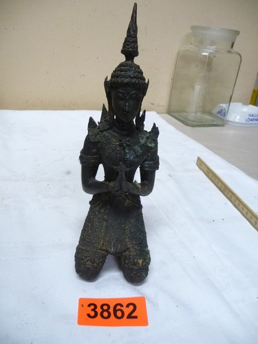 3862. Bronzefigur Thailand Tempelwächter Thephanom Bronze Figur