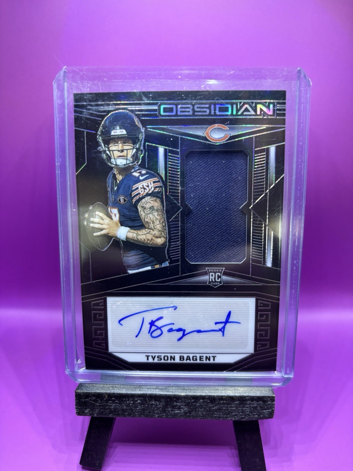 2023 Panini Obsidian - Rookie Jersey Autographs Tyson Bagent #215 /199 (AU, MEM)