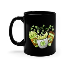 100% Irish Coffee Mug St. Patrick's Day Gift, Lucky Mug 11oz 15oz