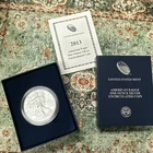 2013-W 1 oz Proof American Silver Eagle (w/Box & COA) - One ounce .999 Silver!