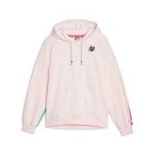PUMA Lemlem X Fleece Training Pullover Hoodie Womens Pink Casual Outerwear 52396