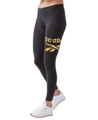 Reebok Womens Shine Full-Length Logo Black XL 196471483418 XL RT $40.0
