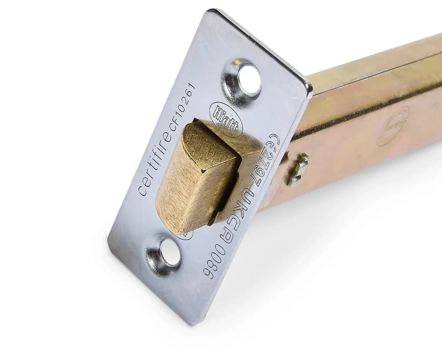Bolt Through Tubular Latch UKCA/CE Certified Fire Tested 127mm - Polished Chrome
