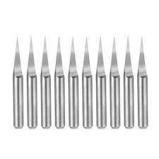 1/8" Shank 0.2mm Tip 20 Degree Carbide Wood Engraving Bit CNC Router Tool 10pcs