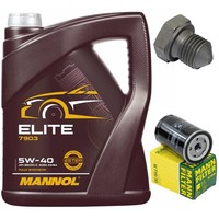 MotoröL Filter Set Mannol 5W40 5 Liter + Schraube FüR Audi A6 VW Transporter IV