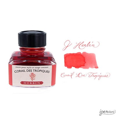 J. Herbin 30 ml Bottle Fountain Pen Ink, Corail des Tropiques