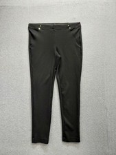 Anne Klein Women Dress Pant 8 Black Skinny Ankle Stretch Pull On Career Office