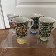 Royal Crown Smug Mug MCM 70’s Scarecrow Choo Choo Set Of 4