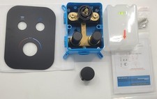 Matte Black 2-Way Thermostatic Shower Diverter Valve Kit - Solid Brass, Adjus...