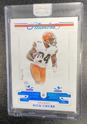 2021 Panini Flawless Football Nick Chubb Diamond 1/1 Cleveland