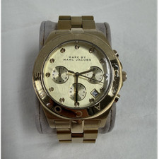 Marc by Marc Jacobs Blade MBM3101 Gold Chronograph Women's Watch DAMAGED CLASP