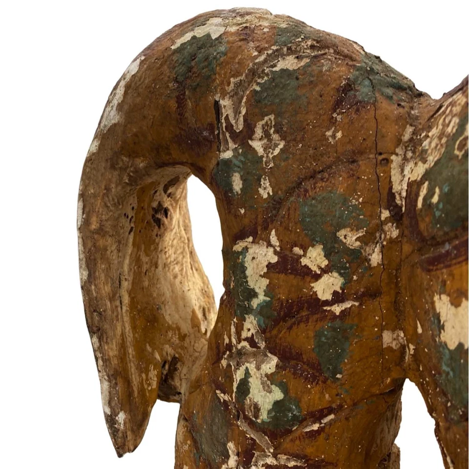 Cabeza de figura de barco montada en la pared sirena réplica antigua arte popular cabeza de mástil Foto 4 de 4