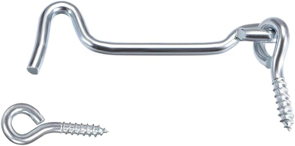 4 piezas 3 pulgadas gancho de cabina ojo pestillo puerta ventana giratoria 3 4 piezas, astilla  Foto 3 de 4