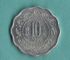 Mumbai Mint 1980 India 10 Paise World Coin