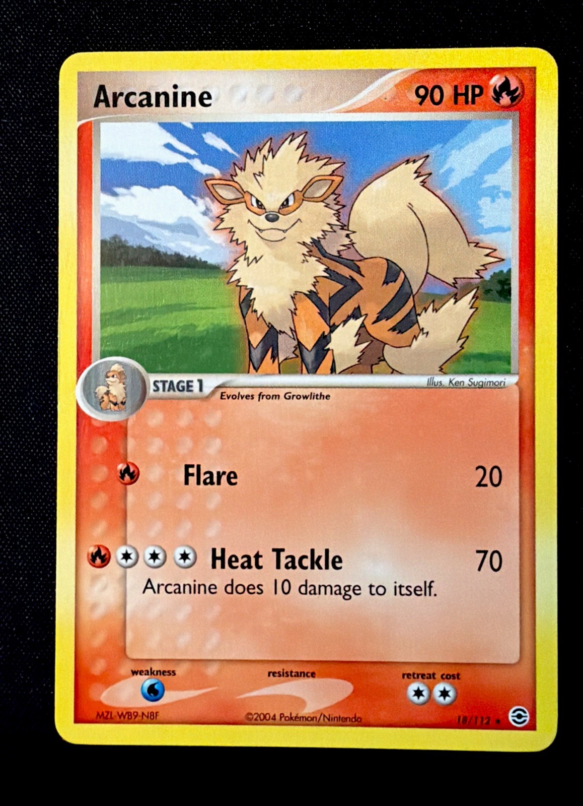 Pokemon - Arcanine - FireRed LeafGreen 18/112 - Rare - NM