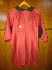 Adidas Kurzarm-Schiedsrichtertrikot in Rot für Herren, Größe XL
