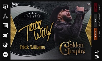 Trick Williams - Golden Graphs Iconic - Topps Slam WWE Five Star 25