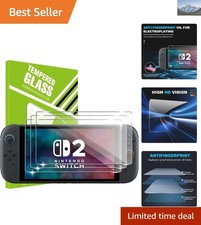 Tempered Glass Screen Protector - Anti-Scratch  Dust Resistant for NS Switch 2