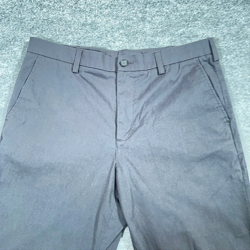 Croft & Barrow Pantalones Hombres 36x30 Gris Frente Plano Algodón Bolsillo Vestido Informal #AB448 Foto 2 de 4