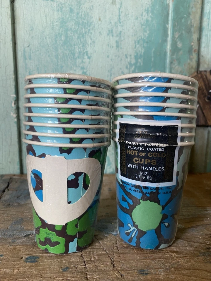 Lote Floral Papeles Fiesta Pakay Años 60 De Colección - Platos Tazas Servilletas Mantel Nuevo de Lote Antiguo Foto 2 de 4