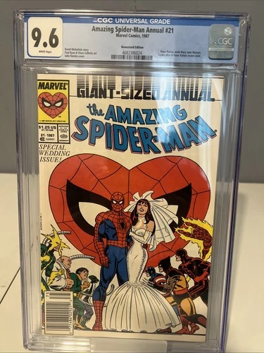 CGC 9.6 Amazing Spider-Man Annual 21 - Peter Marries MJ - Newsstand - Key Issue