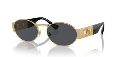 Versace 0VE2264 100287 Unisex Sunglasses Matte Gold Frame, Dark Grey Lenses,...