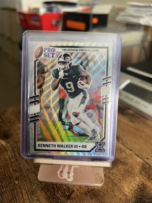 2022 Leaf Pro Set Draft Metal SILVER Wave Refractor Kenneth Walker #PSB-KW2