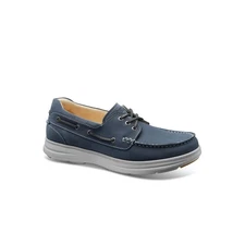 Samuel Hubbard Men's "New Endeavor" Classic Boat Shoe Driftwood Blue Leather